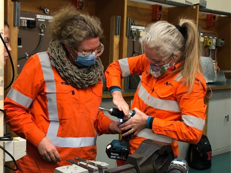 Two women from Transport for NSW working