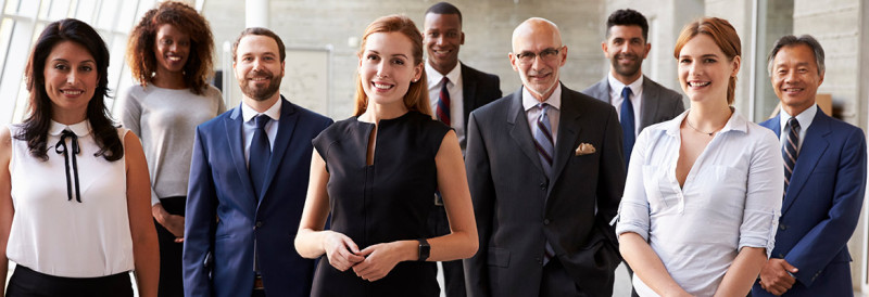 Portrait of a diverse group of workers